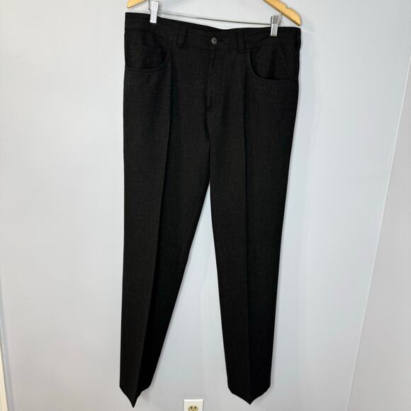 Atelier Gardeur Dress Casual Pants Solid Gray Polyester Blend Men's 35x32 - Picture 1 of 10